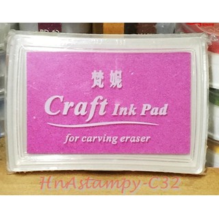 hnastampy Mực dấu craft ink pad tông hồng dùng với seal clear stamp trong handmade scrapbook