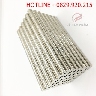 nam châm viên phi 8mm dày 5mm mạ nikel