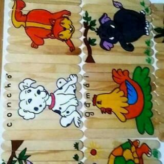 Tranh ghép que đè lưỡi