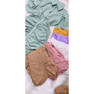 Đầm sơ mi phối nhúng 105