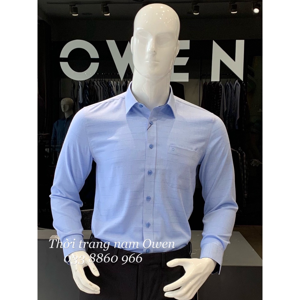[SIZE 43] OWEN - Áo sơ mi dài tay Owen regular fit chất sợi tre màu xanh 23383 | BigBuy360 - bigbuy360.vn