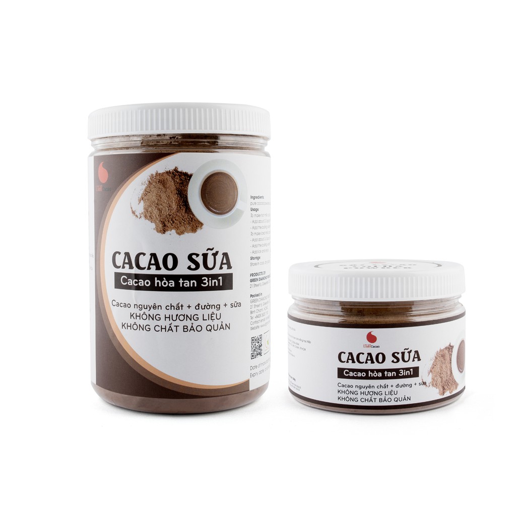 Cacao sữa 3in1 thơm ngon, tiện lợi Light Coffee - hũ 550g