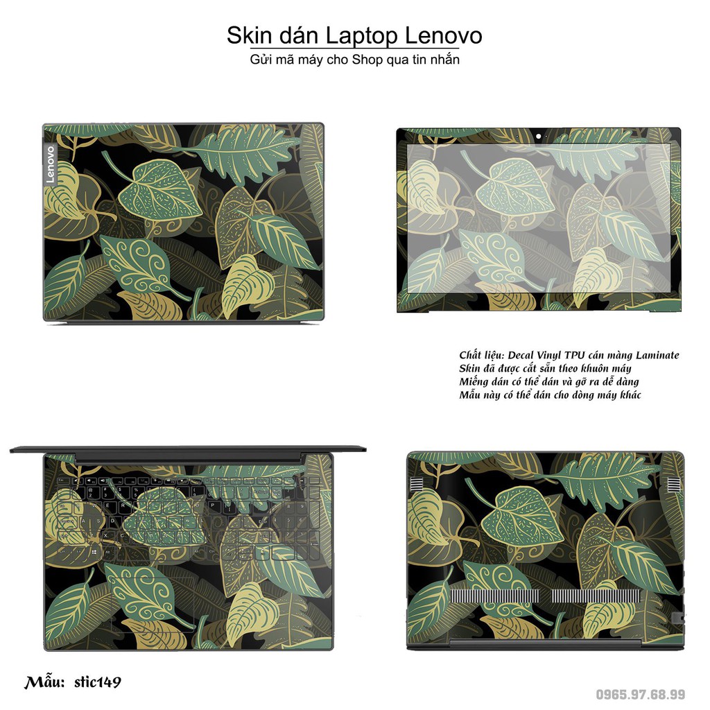 Skin dán Laptop Lenovo in hình Hoa văn sticker nhiều mẫu 25 (inbox mã máy cho Shop)