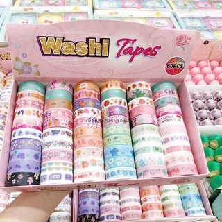 Washi Tape 2 cuộn lẻ băng dính Trang Trí Sổ Bullet Journal họa tiết siêu xinh hỗ trợ trang trí DIY