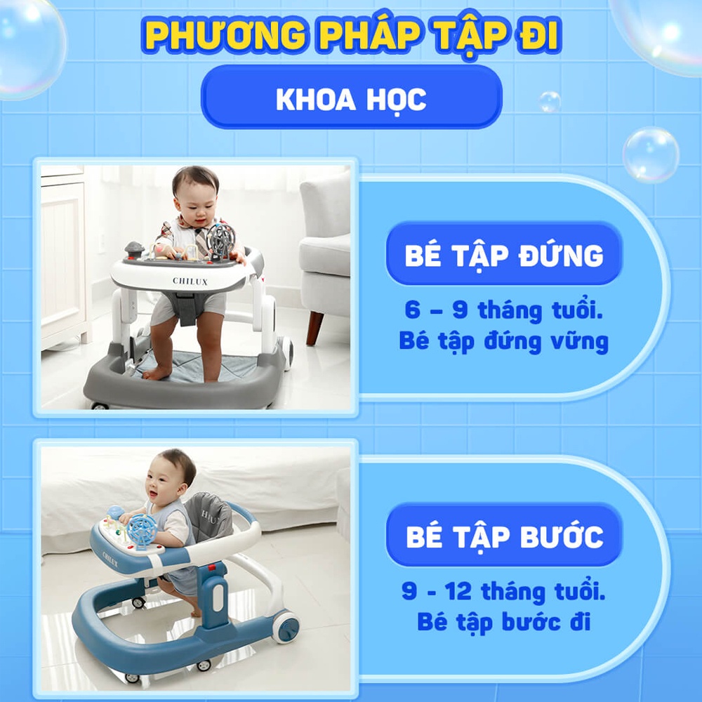 Xe tập đi đa năng CHILUX WALK S giúp bé vận động, biết đi sớm hơn - Hàng chính hãng