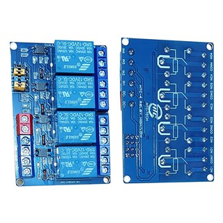 Module  4 relay 12Vdc có optocoupler 2 mức kích high/low HTC