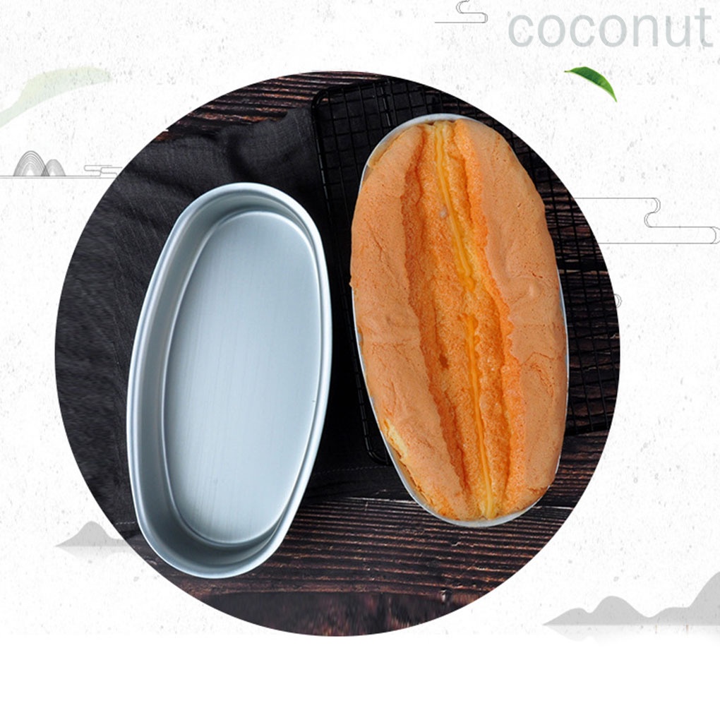 Khuôn Làm Bánh Mì / Phô Mai / Pudding / Pudding Bằng Hợp Kim Nhôm Chống Dính Hình Oval 8 Inch