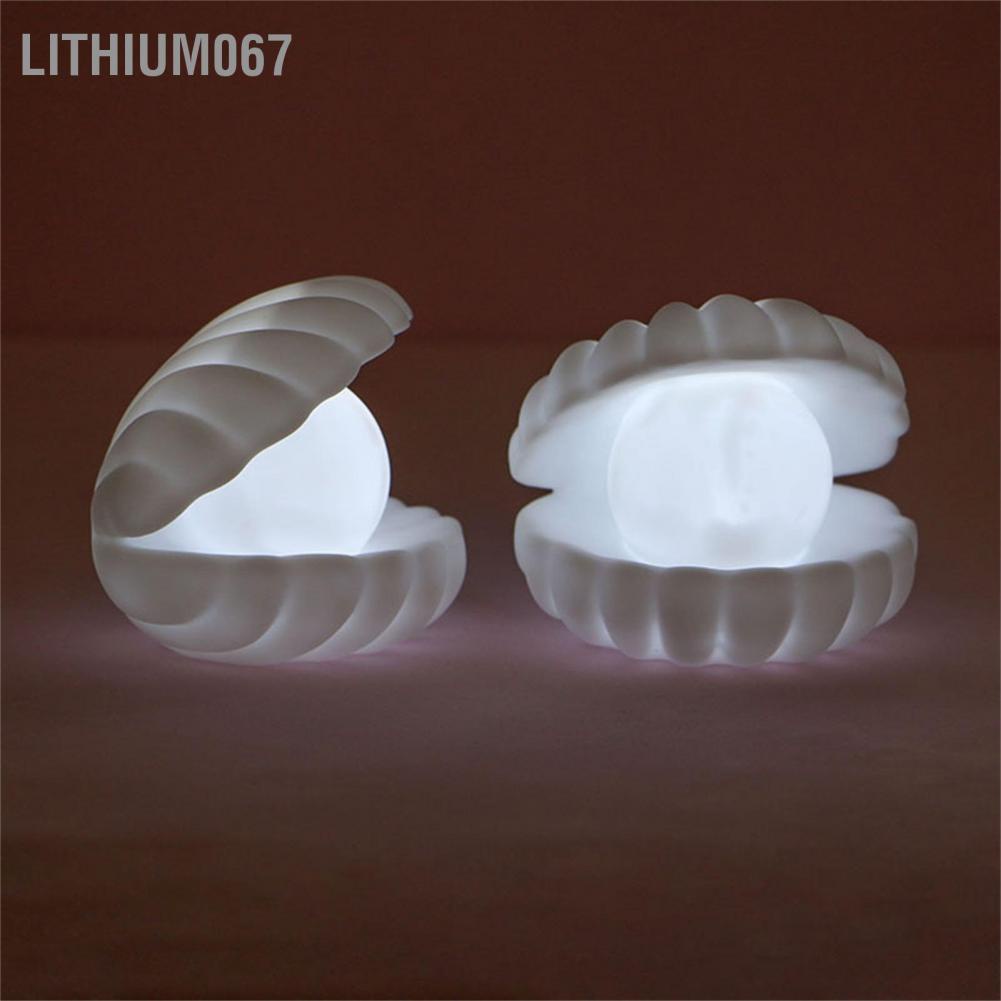 Đèn Ngủ Hình Vỏ Sò Ngọc Trai Tinh Tế Làm Thủ Công Trang Trí Nhà Cửa phòng ngủ ngọc trai lãng mạn