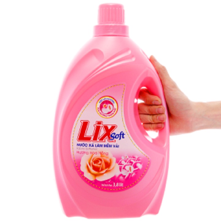 Nước xả vải Lix Soft 3.8kg Hương sớm Mai/Hoa Hồng