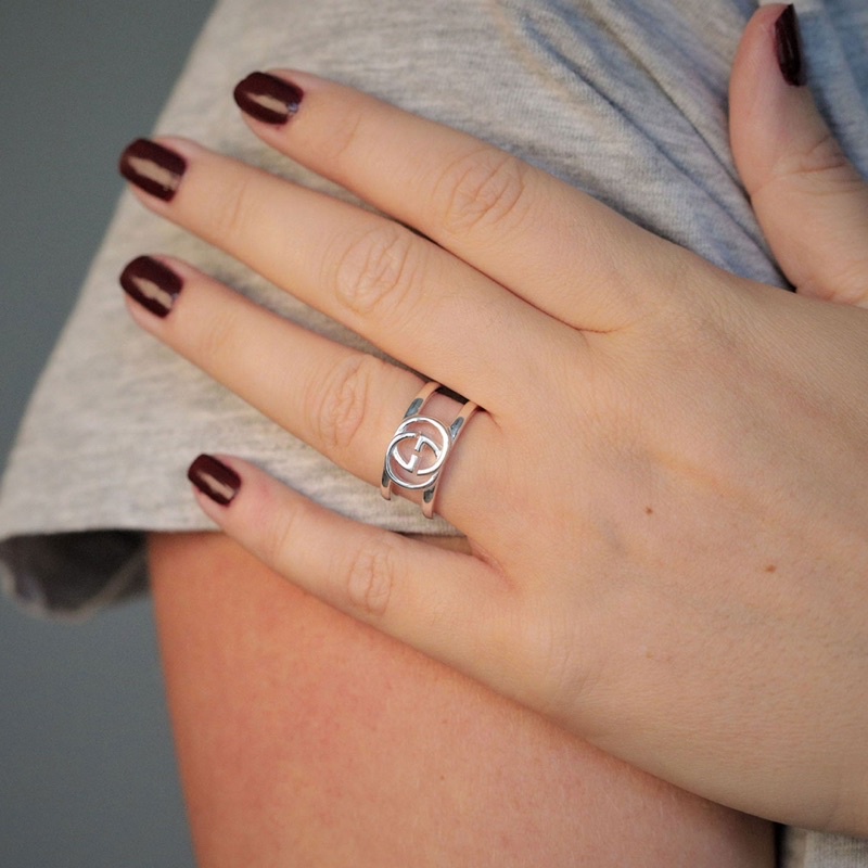 Nhẫn Gucci vintage silver auth