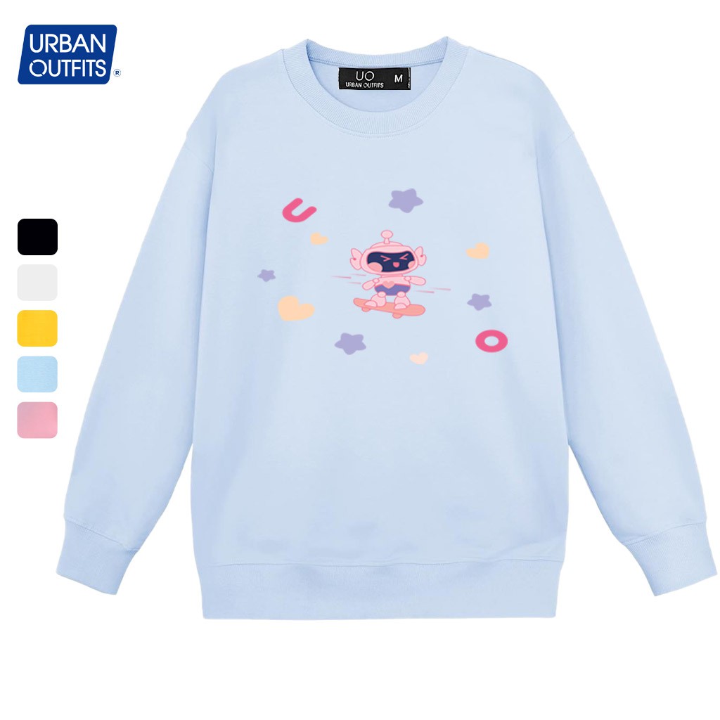 Áo Sweater Form Rộng Nữ Nam URBAN OUTFITS In BOT Trượt Ván SWO29 Thun Cotton Nỉ 4 Chiều Local Brand