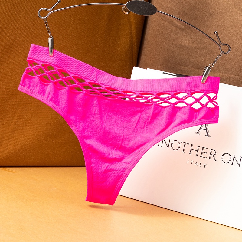 Quần lót lọt khe cotton trơn phối lới thoáng khí KIMCHIBIKINI Đồ chip nữ sexy cạp thấp cute gợi cảm siêu hot QL184