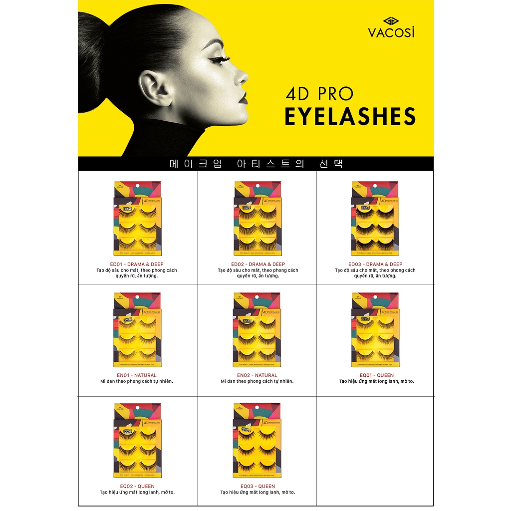 Lông mi giả 4D VACOSI PRO EYELASH