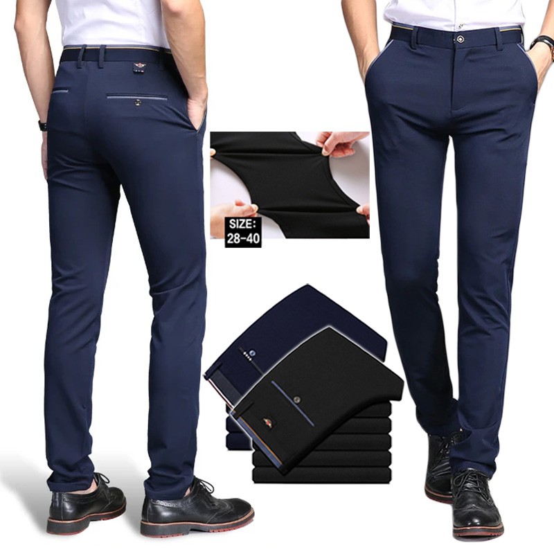 Quần Tây BEFOYI Size M-8XL Co Giãn Thanh Lịch Phong Cách Hàn Quốc Dành Cho Nam