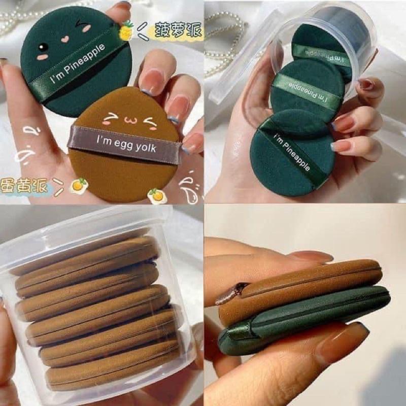 Set 7 Miếng Bông Phấn trang điểm có hộp đựng xịn xò, hàng hót 2022