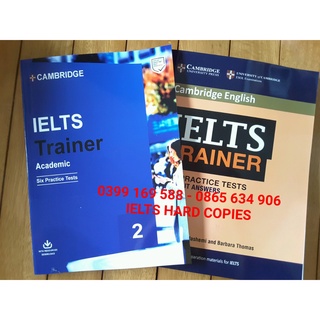 Cambridge ielts trainer 1 & 2 - in đen trắng - bìa màu - khổ a4