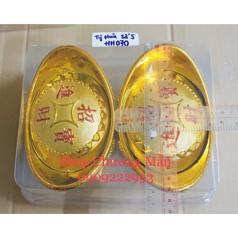 Thỏi Vàng Hộp Xi Mạ Tỳ Hưu Làm Cây Tài Lộc