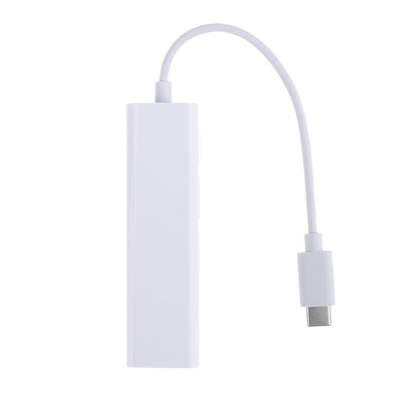 Bộ chuyển đổi HUB 3 cổng USB 3.0 Type C sang Ethernet LAN RJ45 cho Macbook- 16th