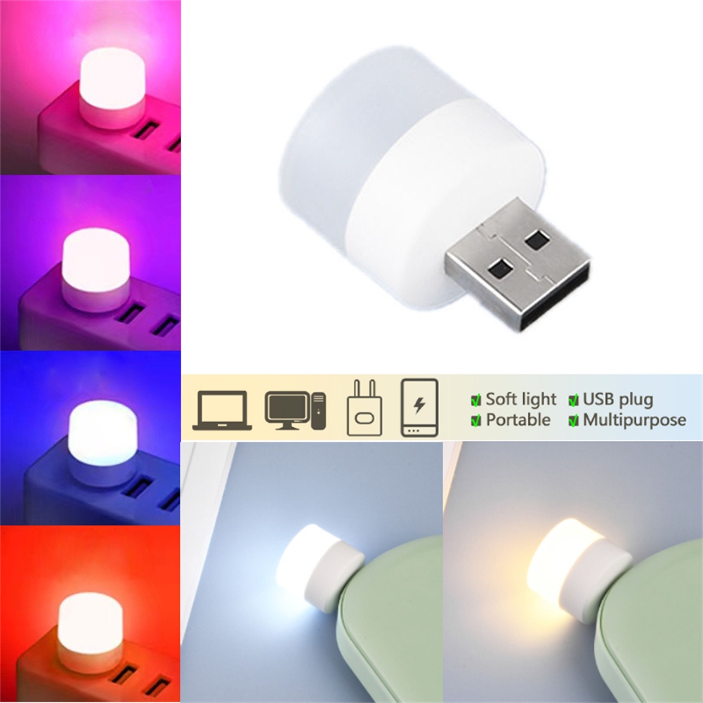 [SẴN SÀNG] Ánh sáng trắng 6500K Đèn ngủ USB Đèn LED di động Mobile Power Light &#39;Zone