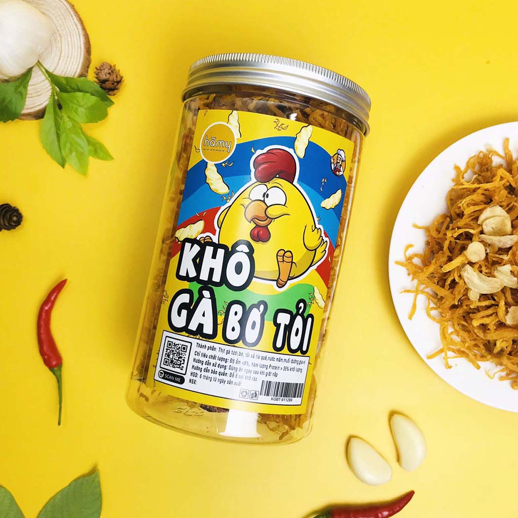 Khô gà bơ tỏi 300g ăn liền loại 1 đồ ăn vặt Hà My | BigBuy360 - bigbuy360.vn
