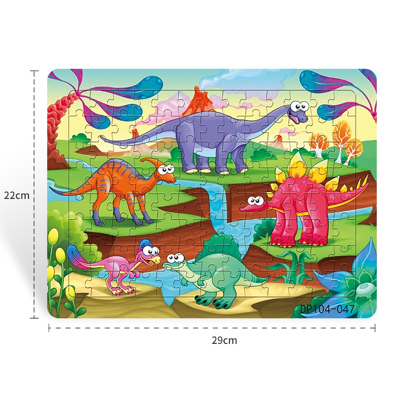 Bộ Đồ Chơi Xếp Hình Gồm 104 Mảnh Ghép Đáy Hình Động Vật 3 + Giáo Dục Sớm Cho Bé