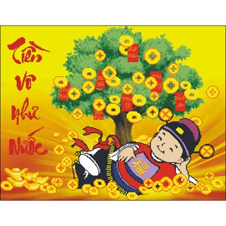 Tranh Thêu Chữ Thập Tiền Vô Như Nước 3