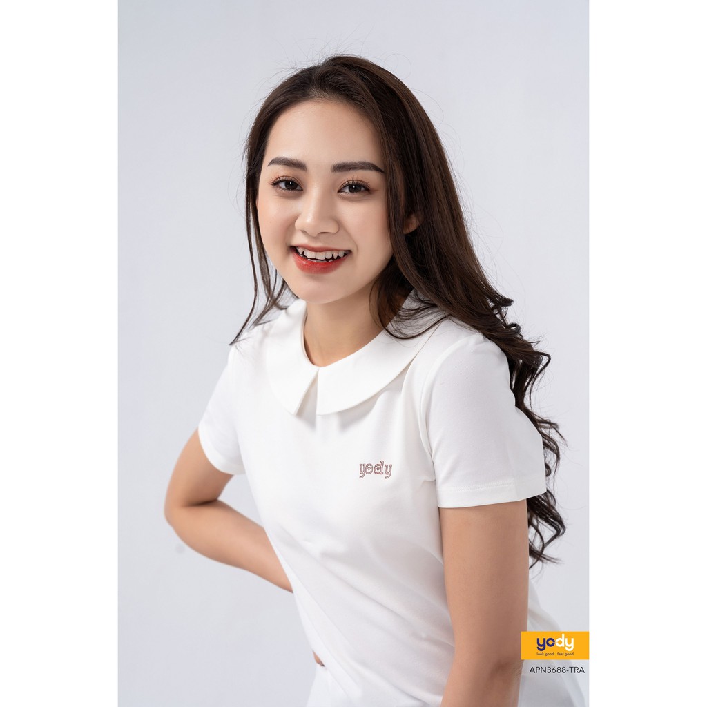 Áo Polo Nữ Pique Mắt Chim YODY Cổ Sen APN3688