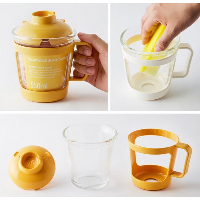 Ly ăn mỳ bằng thủy tinh LOCK&LOCK Easy Cook  LLG480 550ml