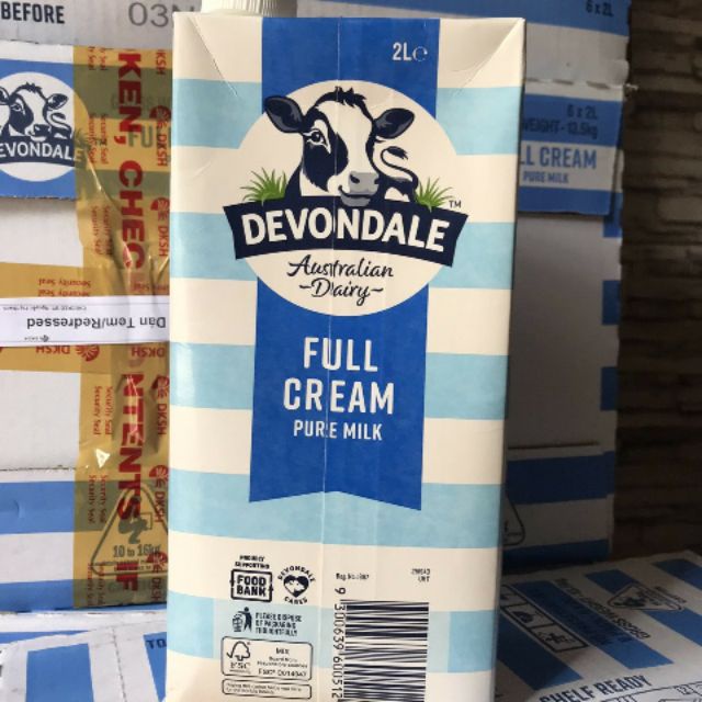 Sữa DEVONDALE 2L Sữa Tươi Nguyên Kem - 6 HỘP 2L - Sữa Tươi Nhập Khẩu Úc