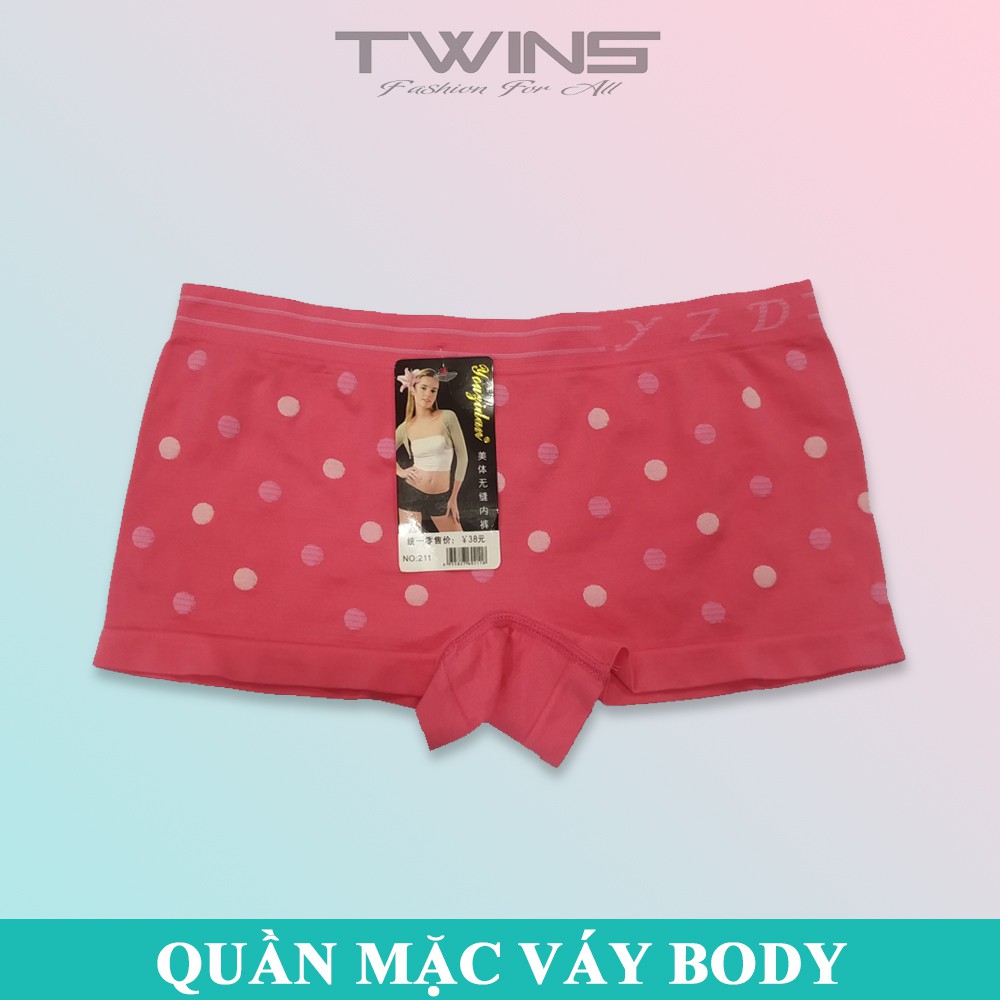 Quần lót mặc trong váy nữ họa tiết chấm bi ôm mông chống cuộn chất thun mềm mịn thoáng mát siêu co giãn dưới 65kg