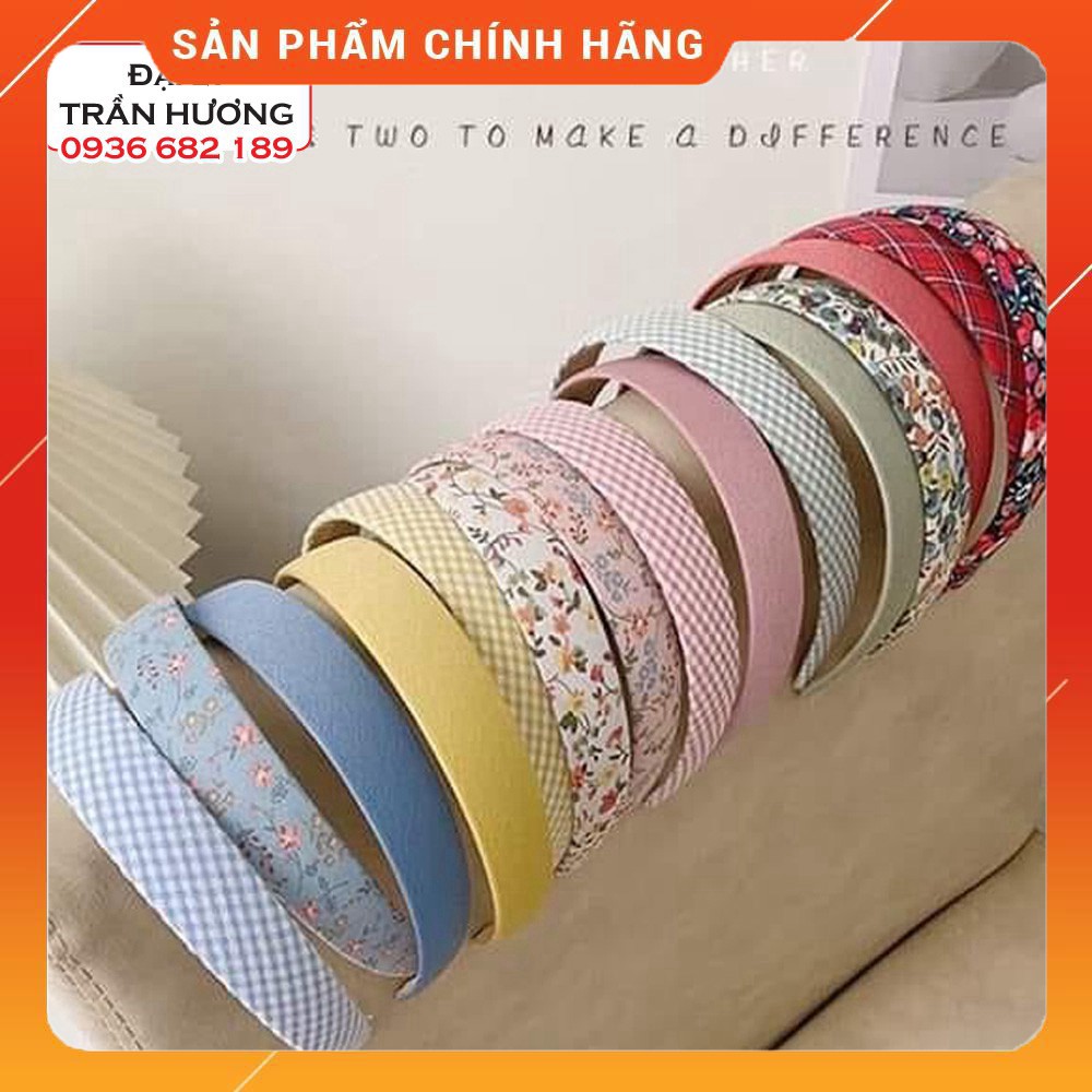 Set 2 Bờm Cài Tóc Tuban Bọc Vải Phong Cách Hàn Quốc Xinh Xắn Dễ Thương