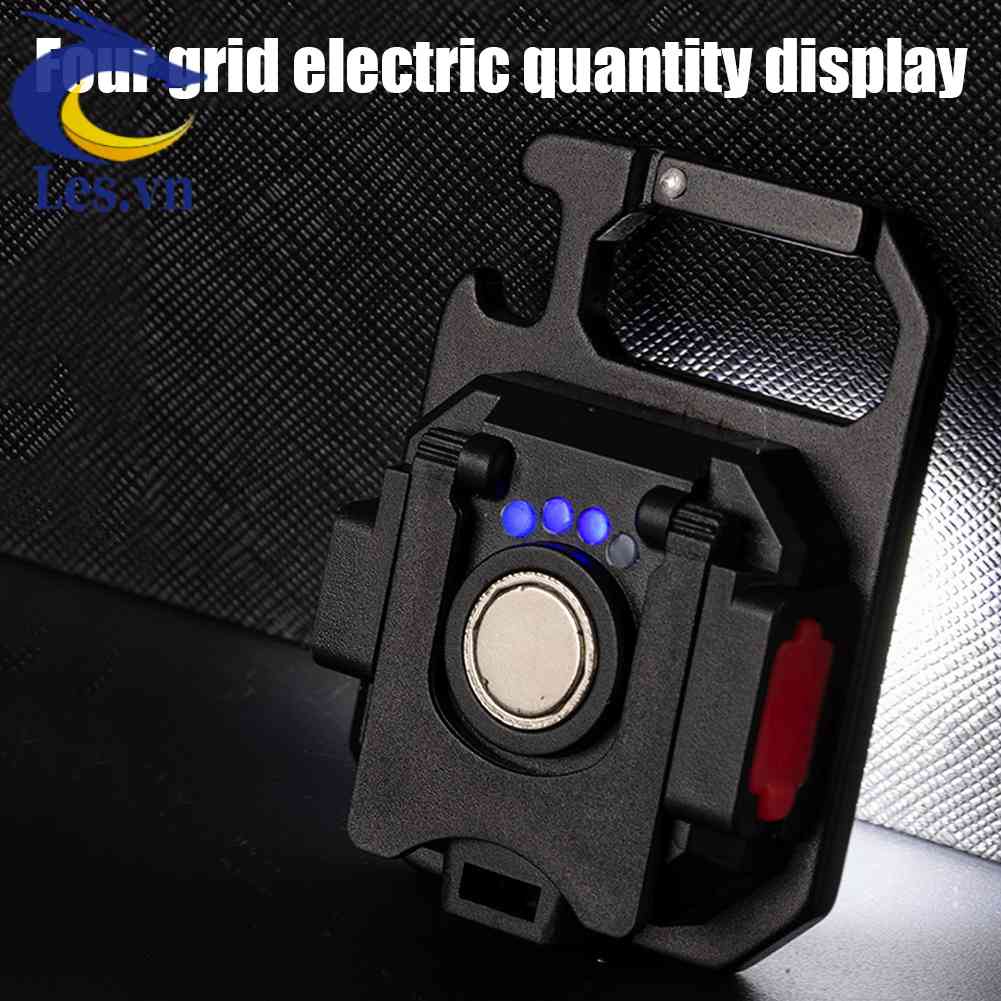 Móc Khóa Đèn LED COB 500lm Màu Đen Chống Nước Bỏ Túi Tiện Dụng