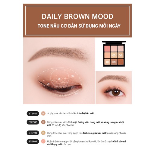 Bảng phấn mắt 9 màu - MERZY BITE THE BEAT SHADOW PALETTE POP IN MOOD