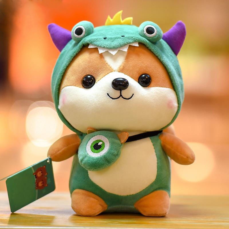 Búp bê sóc nhỏ xinh xắn dễ thương quay khủng long đồ chơi sang trọng cho trẻ em nữ giẻ lau quà tặng sinh nhật