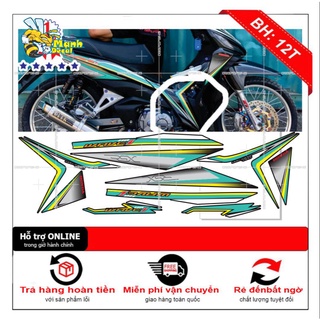 Ten rời xe wave RSX 2014 dán xe đen