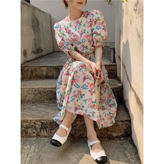 Đầm hoa nhí dáng dài maxi