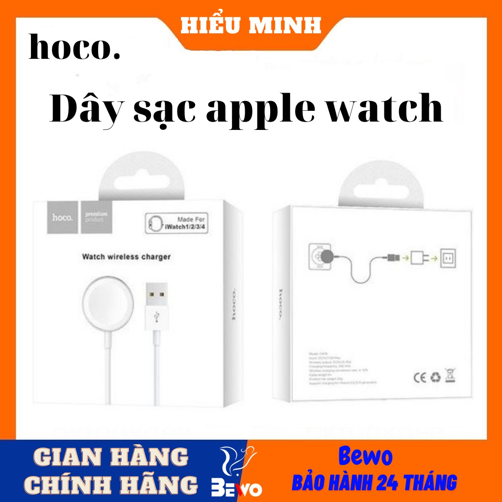 Dây sạc Apple Watch chính hãng Hoco, chíp zin, bảo hành lên đến 24 tháng