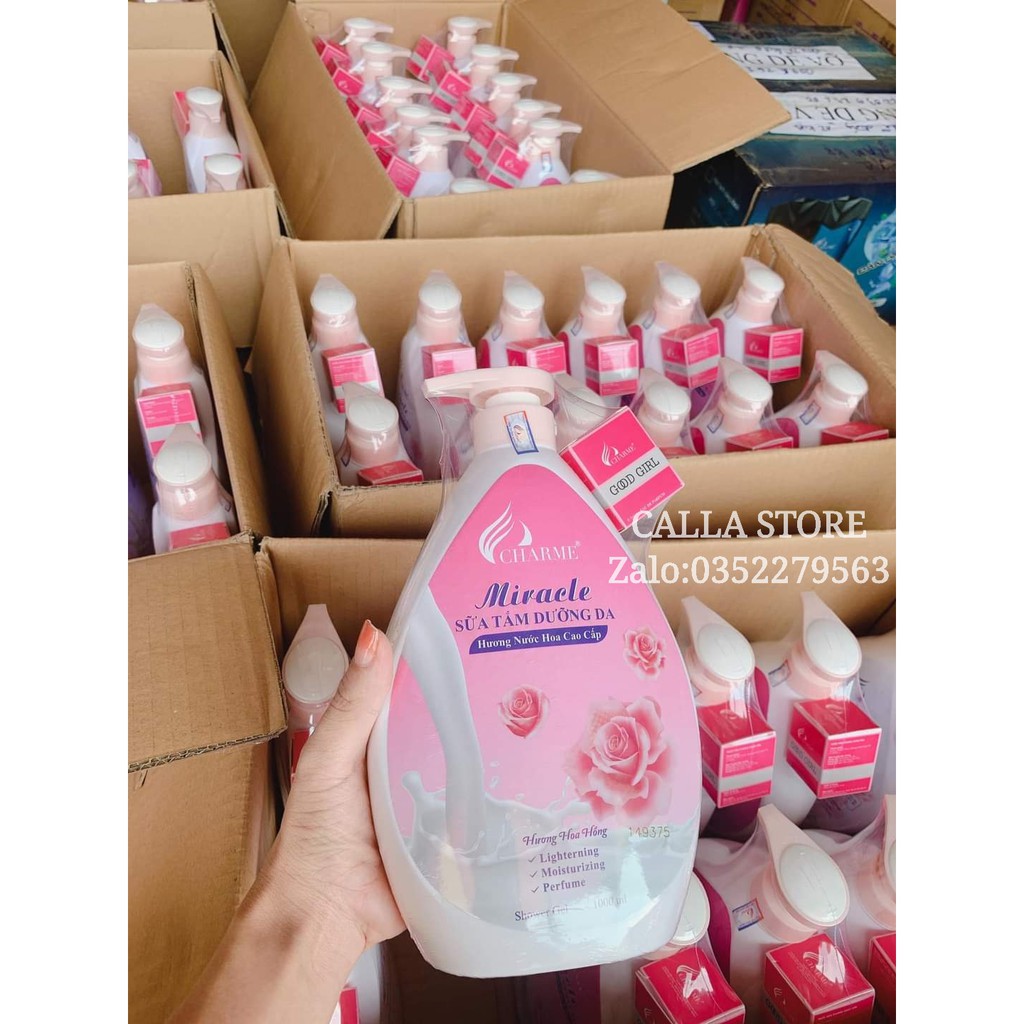 [ẢNH CHỤP THẬT] Sữa tắm dưỡng trắng da hương nước hoa MIRACLE 1000ml/Tặng kèm nước hoa mini | BigBuy360 - bigbuy360.vn
