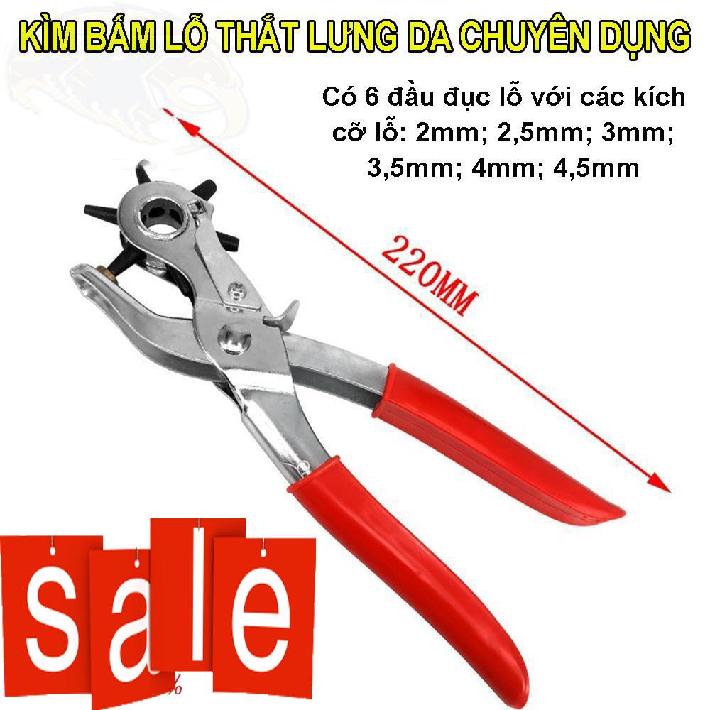 Kìm Bấm Lỗ Dây Nịt Punch-Cán được bọc nhựa cao cấp, giúp sử dụng êm tay, thiết kế nhỏ gọn