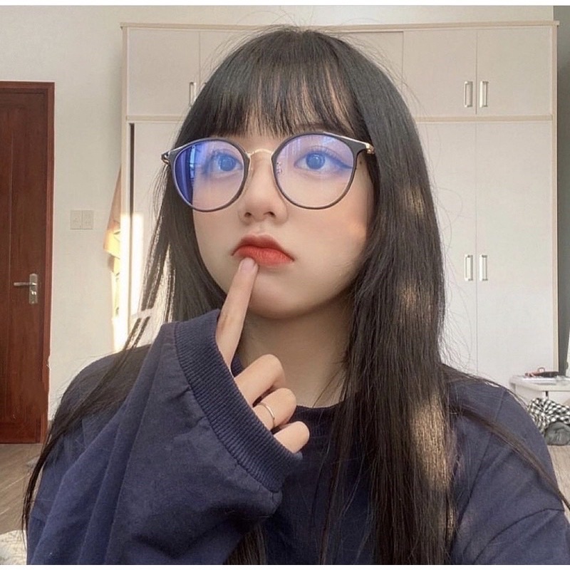 Kính Mắt Mèo Phối Gọng Kim Loại From Tròn Siêu Xinh - S01