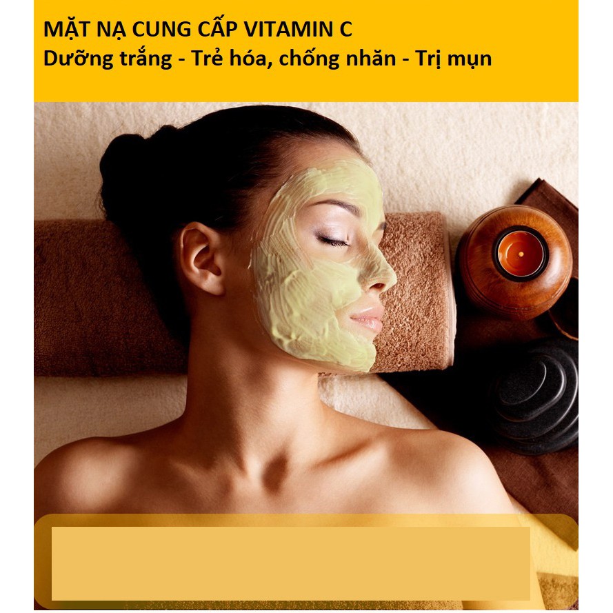 Bột Mặt Nạ Dẻo Đắp Mặt Vitamin C - chiết xuất từ Cam vàng -Dưỡng trắng sáng da, chống lão hóa - Handmade - B3.004 | BigBuy360 - bigbuy360.vn