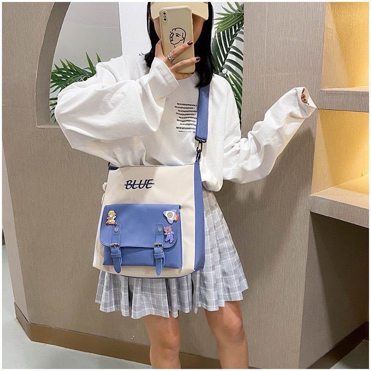 Túi tote canvas đeo chéo ULZZANG hàn quốc đẹp giá rẻ TV1