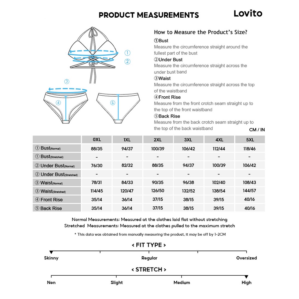 Bộ bikini Lovito họa tiết hoa đường chéo phong cách thường ngày có đệm đệm ngực tháo rời cho nữ LPS03008 (nhiều màu sắc)