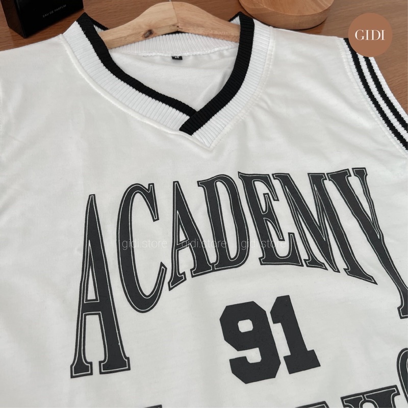 Áo Gile ACADEMY TENNIS 1991 Nam nữ unisex vải thun da cá tici co giãn cực mát form rộng