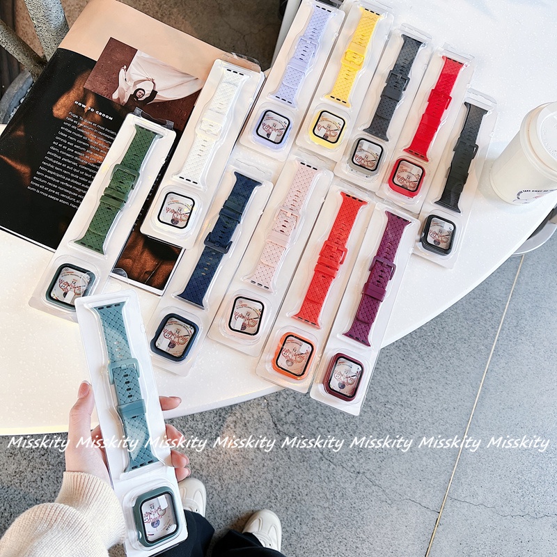 Dây Silicone Thay Thế Cho ĐồNg Hồ Đeo Tay Thông Minh 41mm 45mm 44mm 40mm 7 6 5 4 3 2 1 SE