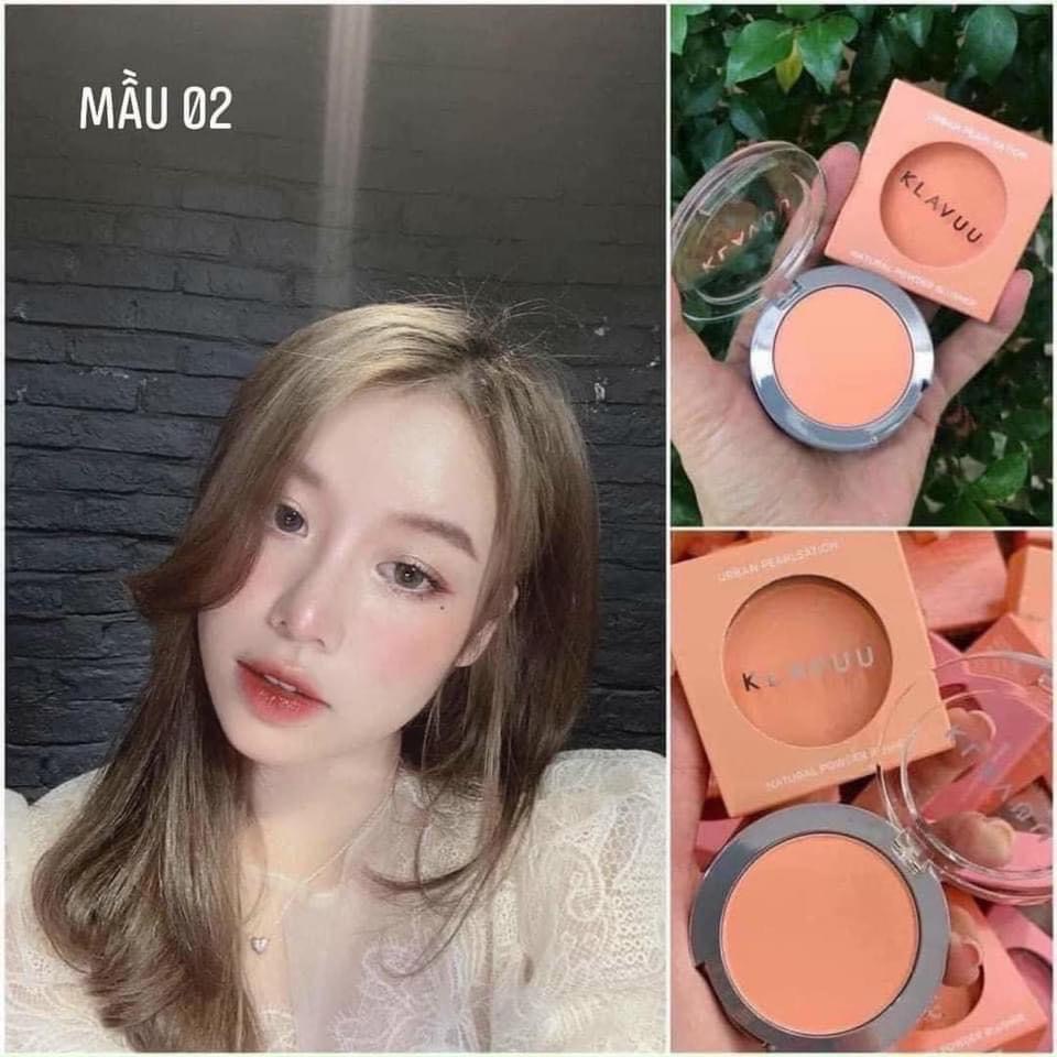 Phấn Má Klavuu Hồng Và Cam Urban Pearlsation Natural Powder Blusher Chính Hãng