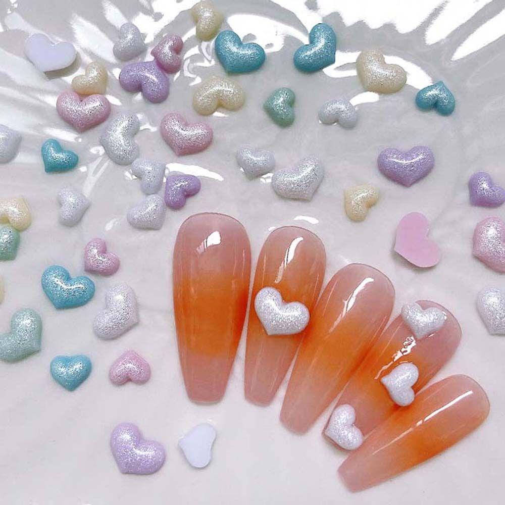 JARRED Phụ Kiện Trang Trí Móng Nghệ Thuật Hình Nơ / Trái Tim Nhiều Màu Sắc Phong Cách Nhật Bản