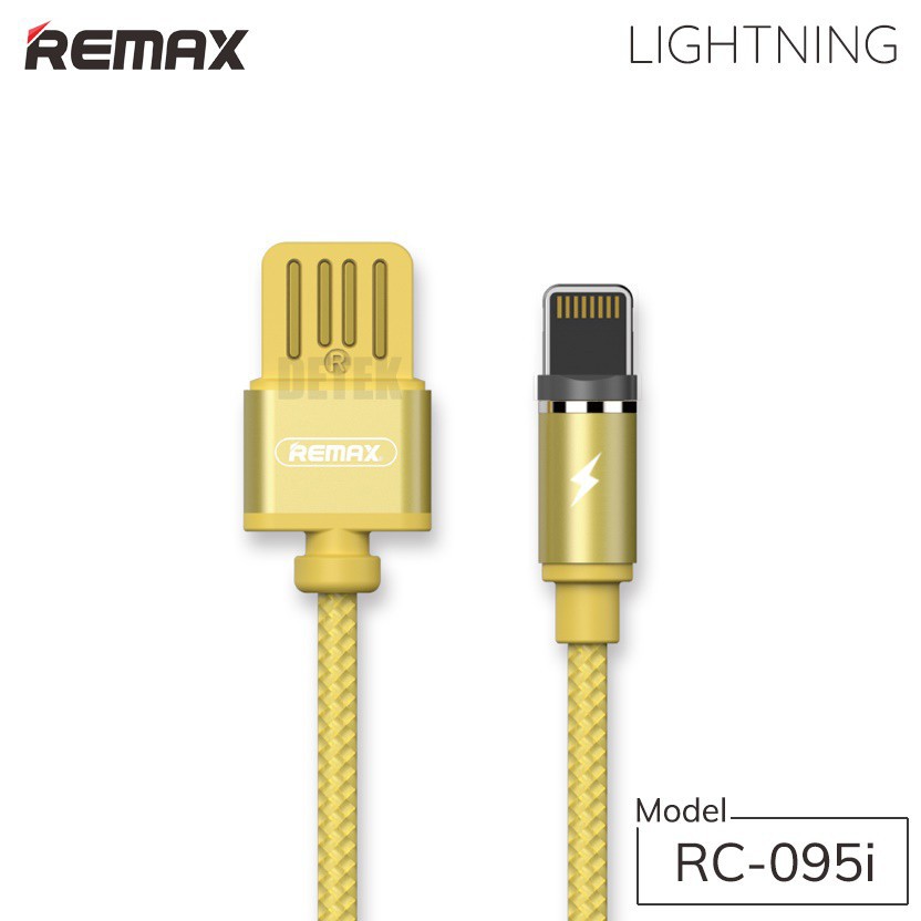Cáp sạc từ nam châm thông minh Lightning cho iphone Ipad Remax RC - 095 hỗ trợ sạc nhanh