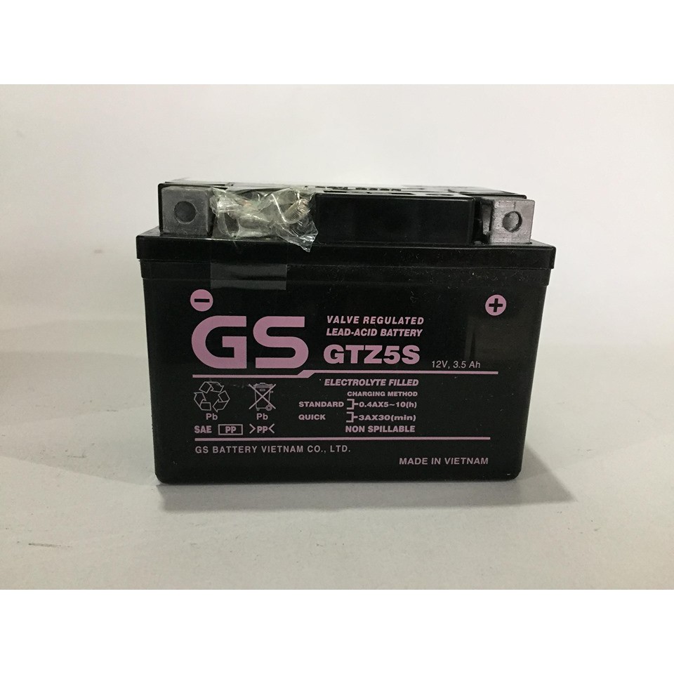 Bình Ắc Quy Khô GS GTZ5S (12V - 3.5Ah)