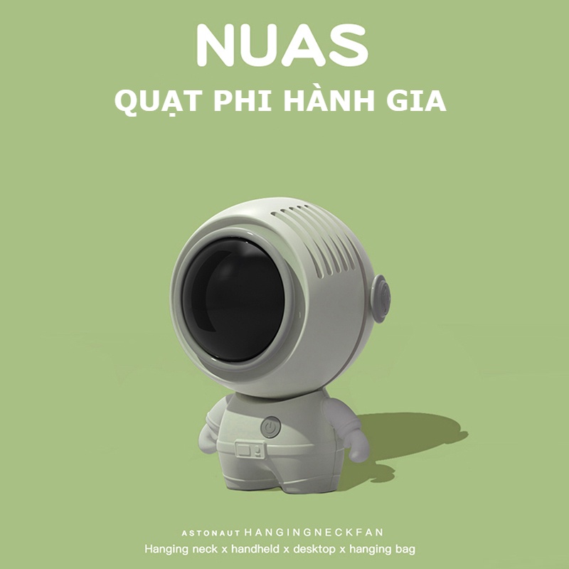 Quạt Mini đeo Cổ Phi Hành Gia - Quạt đeo Cổ Mini Chính Hãng Pin Dung Lượng Cao đeo Cổ Cầm Tay Tiện Lợi Cao Cấp Nhiều Màu